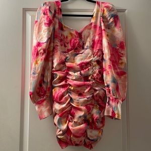 Puff Long Sleeve Mini Dress